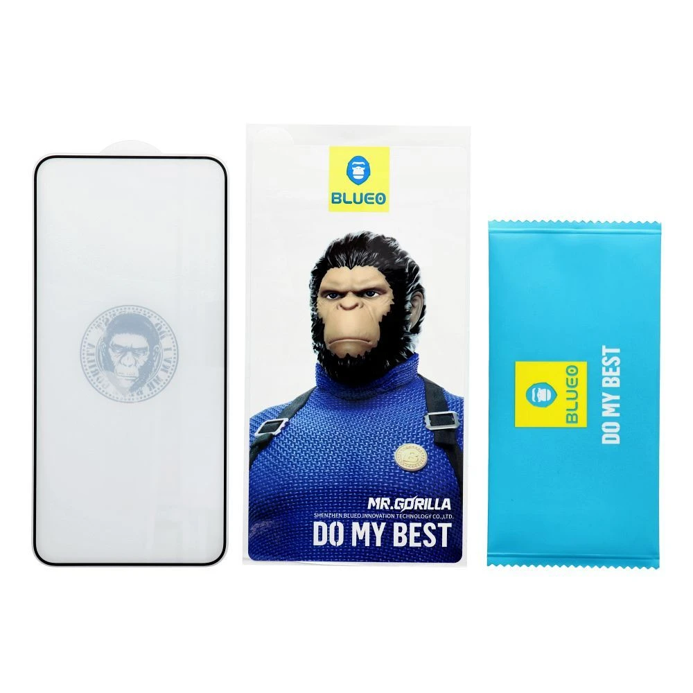 Blueo LCD apsauginis stikliukas 5D Mr. Monkey Glass (Strong HD) Apple iPhone 12 Pro Max juodas