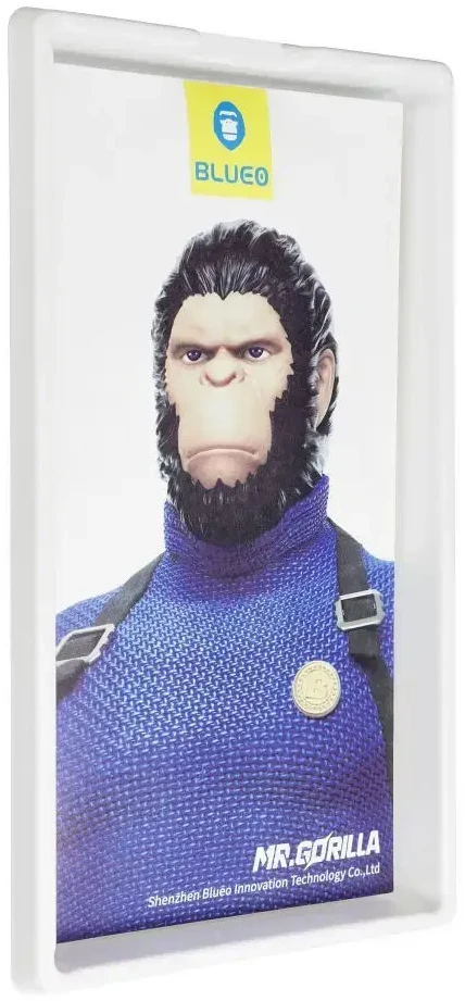 Blueo LCD apsauginis stikliukas 5D Mr. Monkey Glass (Strong HD) Apple iPhone 16 Pro juodas