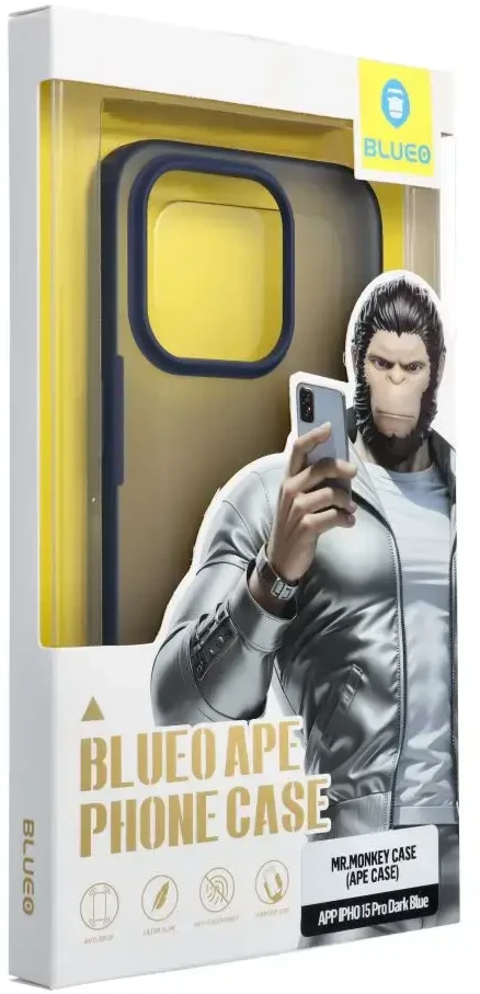 BLUEO APE dėklas telefonui - Apple iPhone 15 Pro mėlynos spalvos