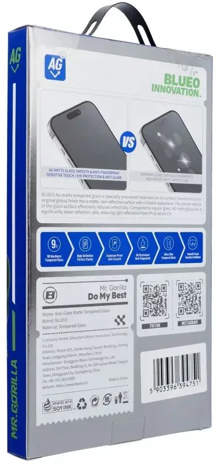 „Blueo 5D Mr. Monkey Glass“ – „Samsung Galaxy S24 Ultra“ juodas (matinis AG stiklas)