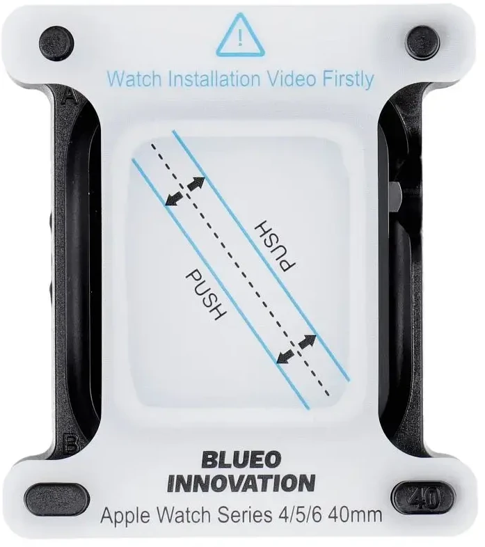 Blueo 5D Mr. Monkey Glass - skirtas Apple Watch SE / SE 2 44MM juodas (Strong HD)