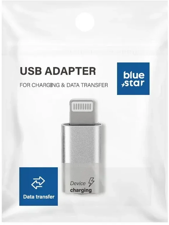 BlueStar Adapteris Type C to Lightning Blue Star - baltas