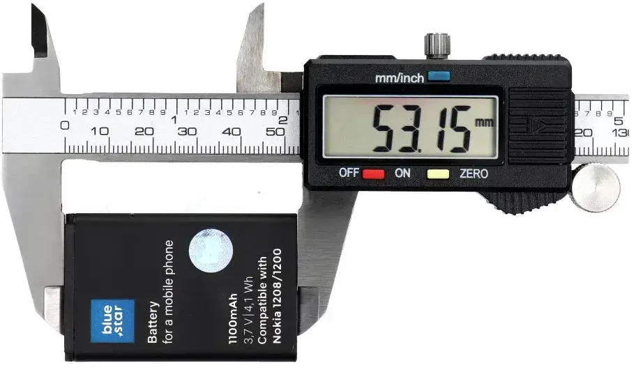 BlueStar Nokia 1208 / 1200 / C1 / 1616 / 1800 baterija, 1100 mAh, mėlyna žvaigždė