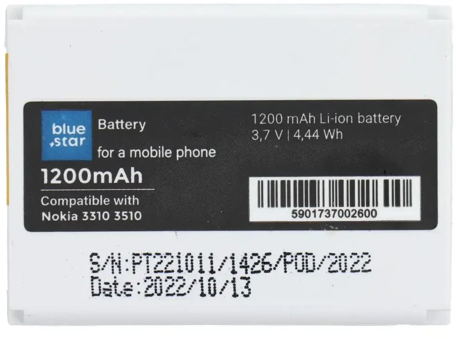 BlueStar Nokia 3310 / 3510 baterija, 1200 mAh, „Blue Star“