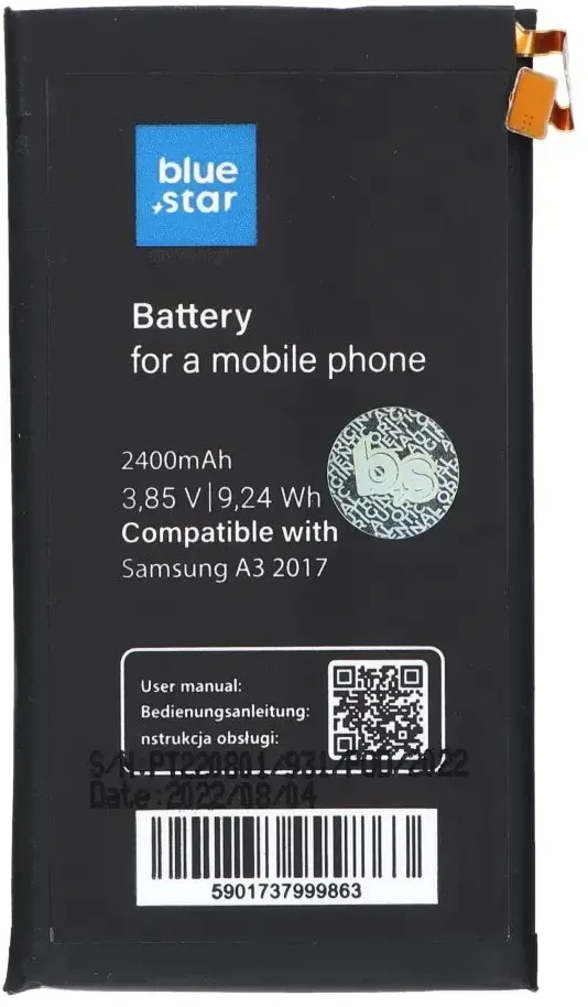 BlueStar Blue Star Mėlynas STAR baterija Samsung A3 2017 2400 mAh