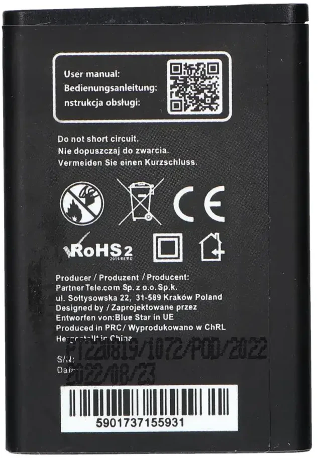 BlueStar Blue Star Mėlynas STAR PREMIUM baterija, skirta SAMSUNG B2100 1100 mAh