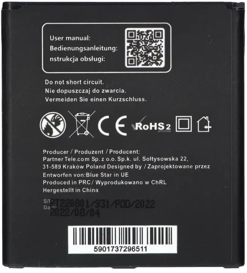BlueStar Blue Star Mėlynas STAR PREMIUM baterija, skirta SAMSUNG Grand Prime G530 / J3 2016 / J5 2800 mAh