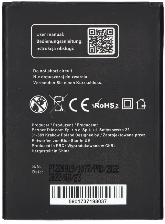 BlueStar Blue Star Mėlynas STAR PREMIUM baterija, skirta SAMSUNG S4 Mini I9190 / Ace 4 G357 2100 mAh