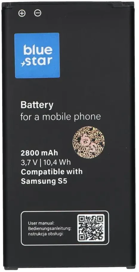 BlueStar Blue Star Mėlynas STAR PREMIUM baterija, skirta SAMSUNG S5 2800 mAh