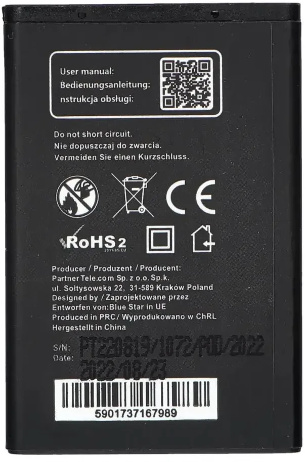 BlueStar Blue Star Mėlynas STAR PREMIUM baterija, skirta SAMSUNG S5610 / S5611 / L700 / S3650 / S5620 / B3410 / S5260 1000 mAh