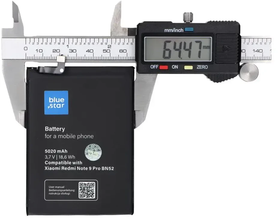 BlueStar „Blue Star Mėlynas STAR“ baterija, skirta „XIAOMI REDMI NOTE 9 Pro“ (BN52) 5020 mAh