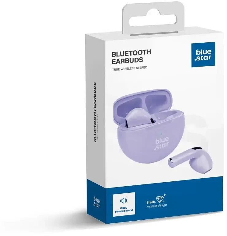 BlueStar Blue Star belaidės ausinės Mėlynas STAR Circle Beat TX3 TWS levandų spalvos