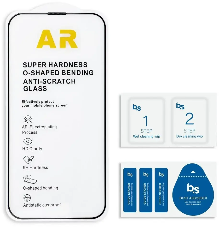 BlueStar Tempered glass for iPhone 17 PRO Blue Star 5D AR juodas
