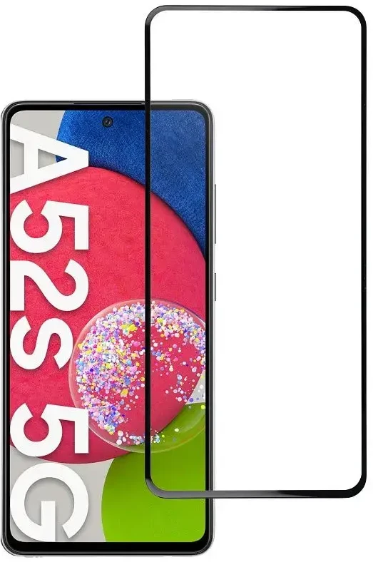 BlueStar Blue Star Apsauginis stiklas Blue Star - Samsung Galaxy A52/52s 5G/LTE Full Face (full glue with frame/small size) - juodas Apsauginis stiklas Blue Star