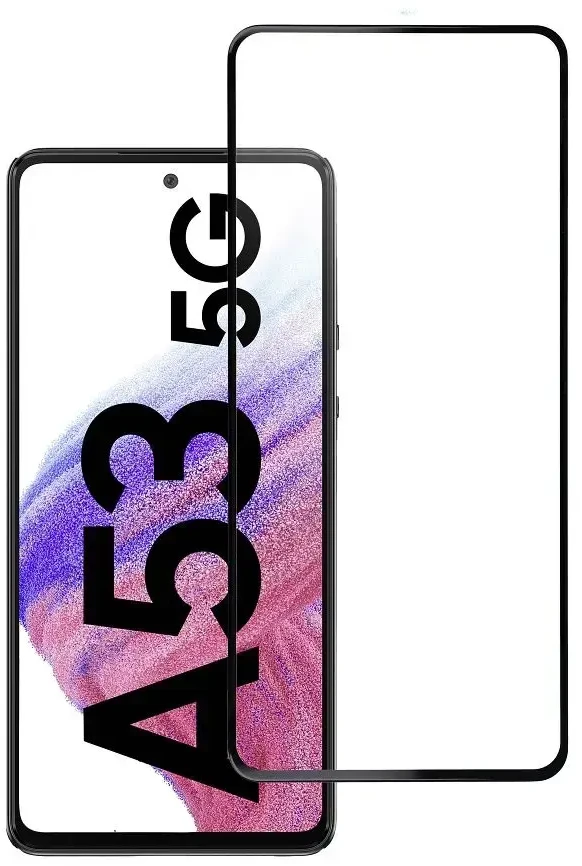 BlueStar Blue Star Blue Star grūdintas stiklas Blue Star - SAMSUNG A53 5G Full Face (visi klijai su rėmeliu/mažas dydis) - juodas T