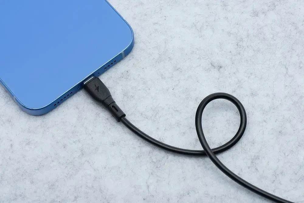 BlueStar USB A į USB C laidas Blue Star 3A 60W ECO 1 m PJ68-25-3 juodas