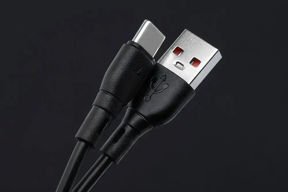BlueStar USB A į USB C laidas Blue Star 3A 60W ECO 1 m PJ68-25-3 juodas