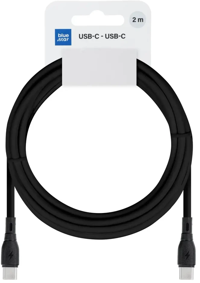 BlueStar USB-C laidas į USB-C Blue Star 3A 60W ECO 2 m PJ73-14-3 juodas