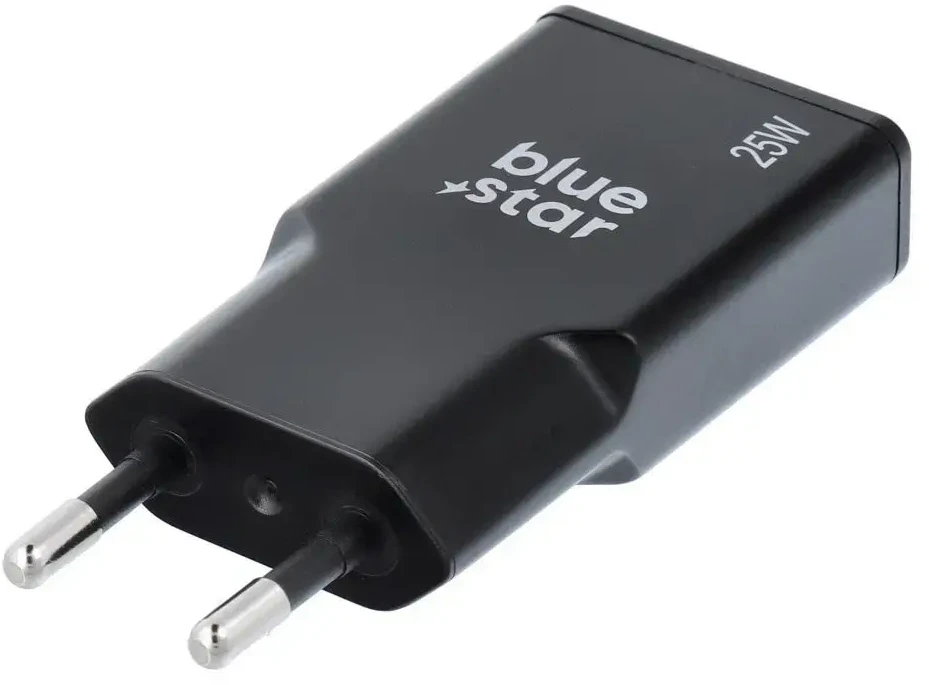 BlueStar Telefono įkroviklis Blue Star Slim GaN USB C + USB A QC4.0 PD 3A 25W TFK-SC-25WAC juodas