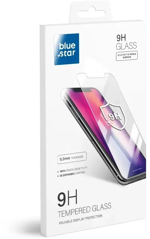 BlueStar Blue Star Grūdintas stiklas iPhone 15 PLUS / 16 PLUS mėlynos žvaigždės spalvos