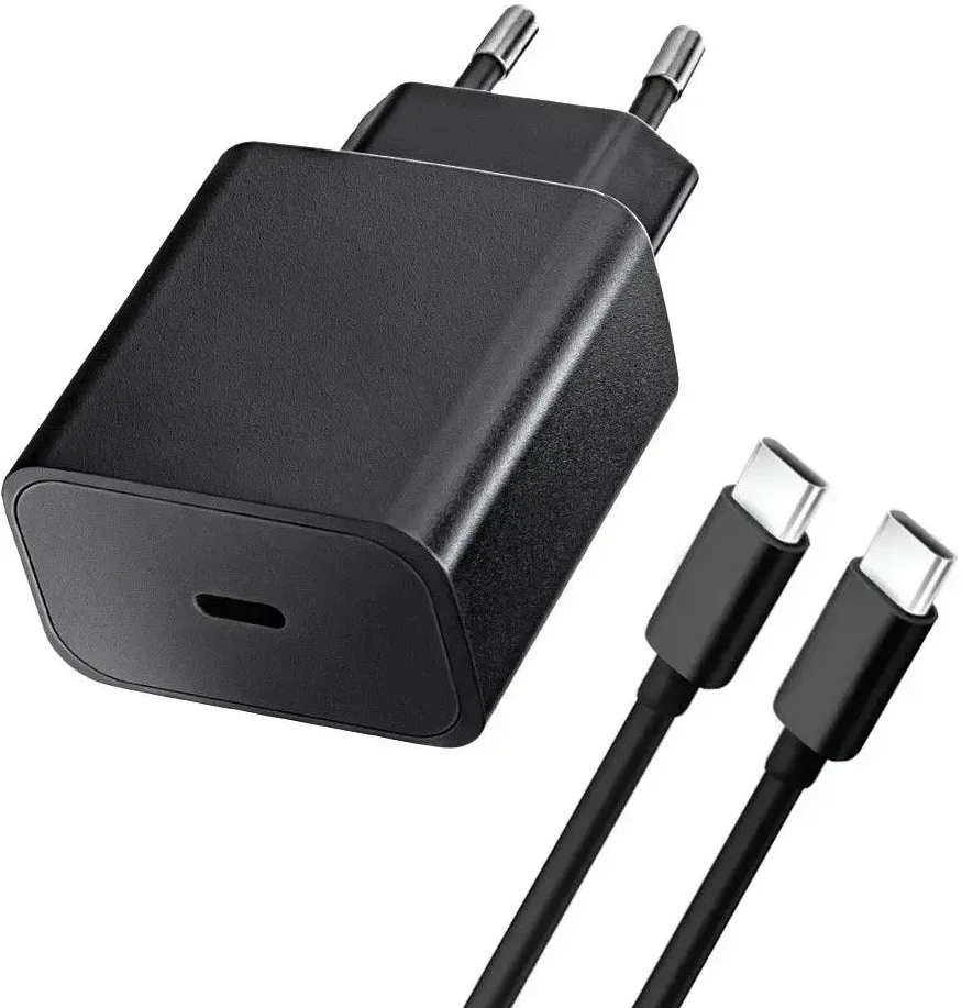 BlueStar Įkroviklis Blue Star (TFB-TC-20W) + "USB-C (Type-C) to "USB-C (Type-C)" (1xUSB-C 20W) juodas