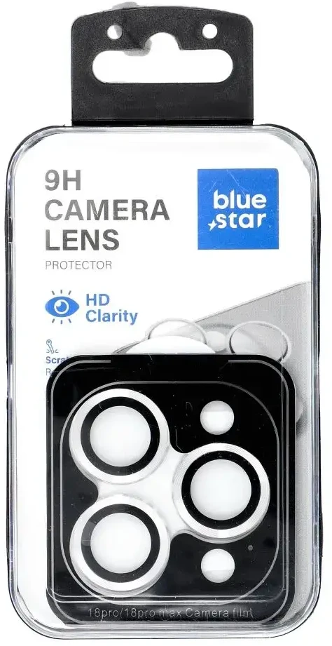 BlueStar Blue Star Camera Lens Protector Mėlynas STAR Easy Install, skirtas IPHONE 18 PRO / 18 PRO MAX, sidabrinis