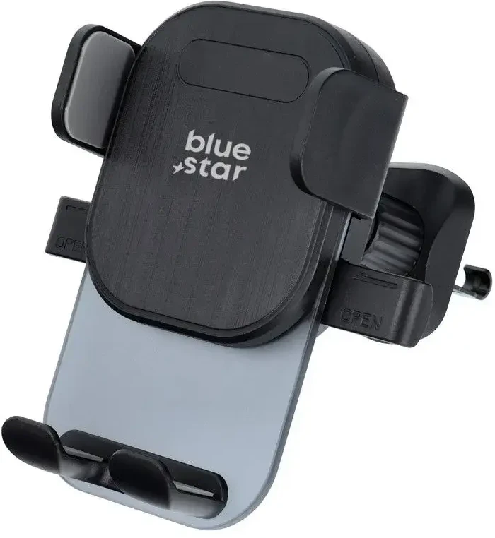 BlueStar Automobilinis telefono laikiklis Blue Star Auto Lock X2 oro išleidimo angos juodas