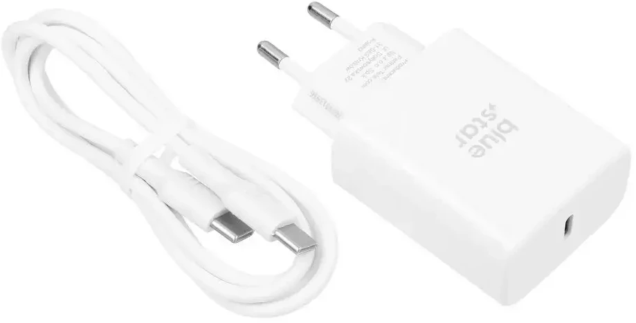 BlueStar Phone charger Blue Star USB C QC4.0 PD 3A 35W + cable USB C to USB C TFB-TC-25WPD baltas