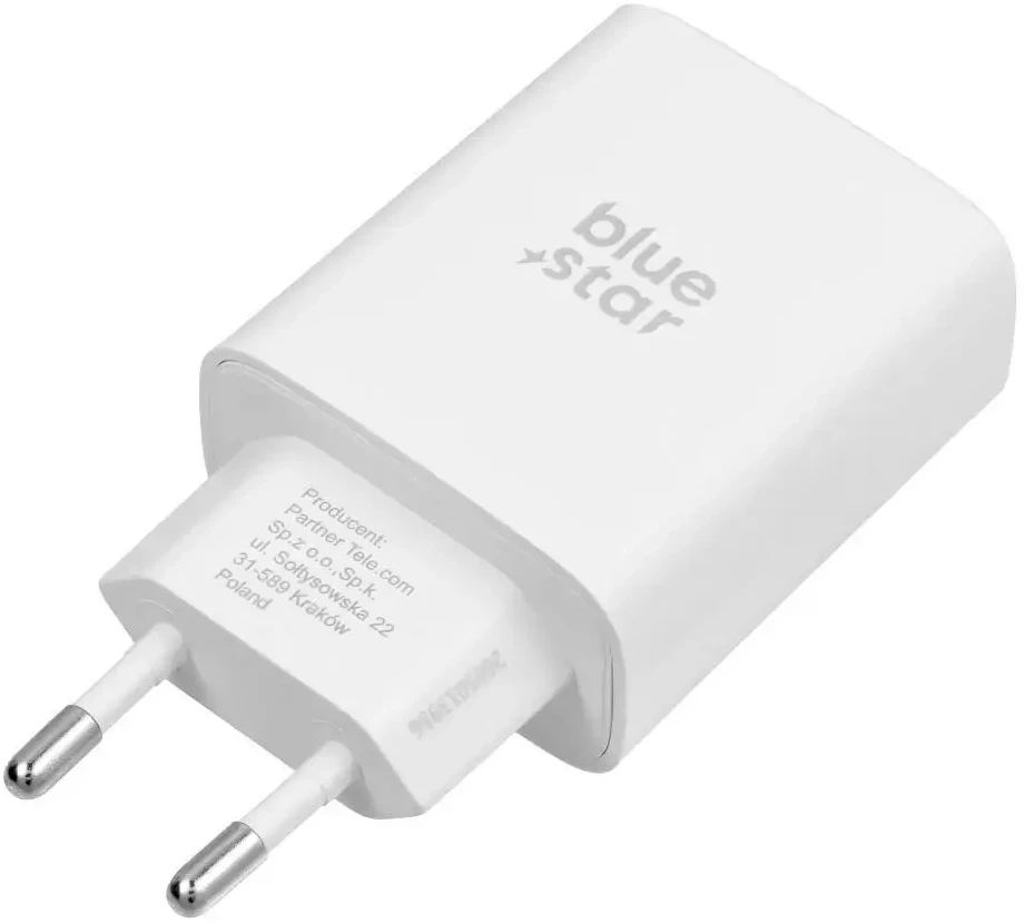BlueStar Phone charger Blue Star USB C QC4.0 PD 3A 35W + cable USB C to USB C TFB-TC-25WPD baltas
