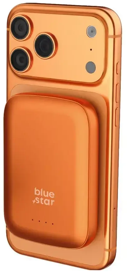 BlueStar Powerbank compatible with MagSafe Blue Star Slim DG-P8 15W 5000 mAh oranžinis