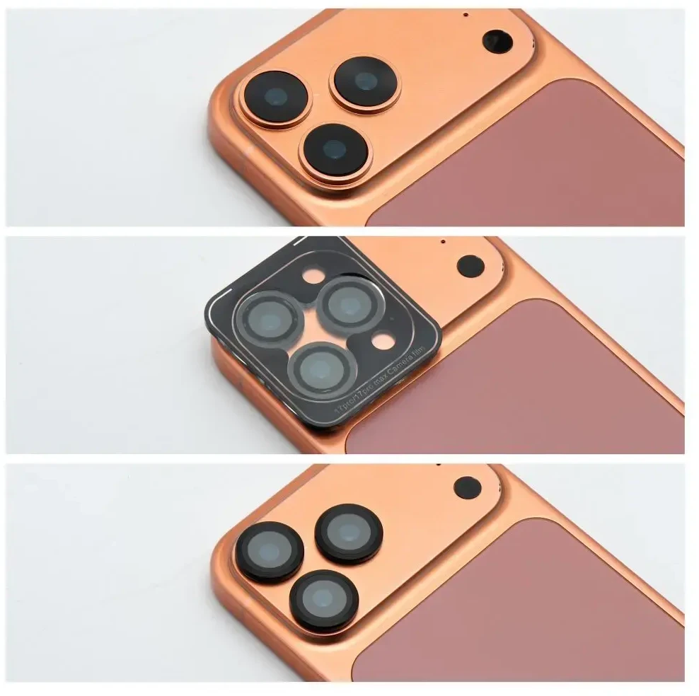 BlueStar Grūdinto stiklo kameros objektyvo apsauga iPhone 16 PRO / 16 PRO MAX, mėlyna, žvaigždė, lengvai montuojama, juoda
