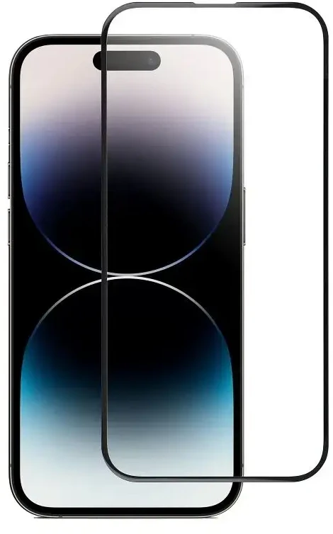 BlueStar Grūdintas stiklas iPhone 14 PRO (pilnai klijuojamas) Blue Star 5D juodas