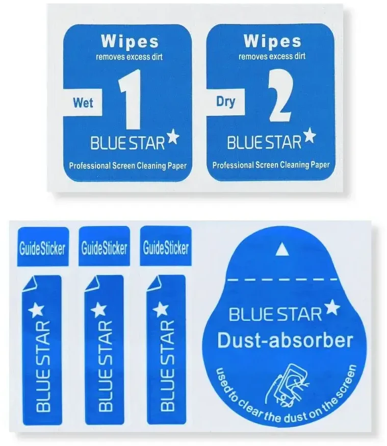 BlueStar Blue Star Grūdintas stiklas iPhone 16 PRO MAX / 17 PRO MAX / 18 PRO MAX, mėlynas žvaigždės spalvos