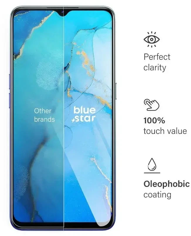 BlueStar Grūdintas stiklas Oppo Reno 3 Blue Star telefonui