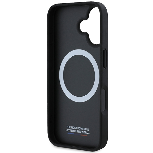 BMW Carbon Tricolor Line MagSafe Apple iPhone 16 Plus - dėklas telefonui juodos spalvos