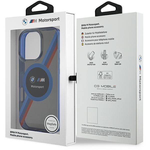 BMW Motosport IML Circle MagSafe Case Apple iPhone 16 Pro Max - dėklas telefonui juodos spalvos
