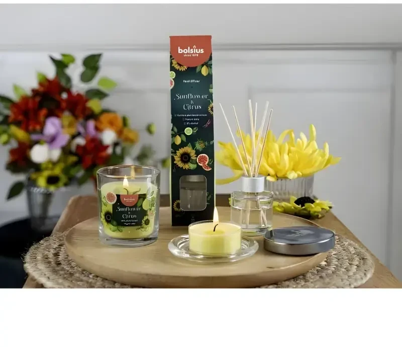 Žvakė, aromatinė Bolsius Saulėgąžų ir citrusų, 25 h