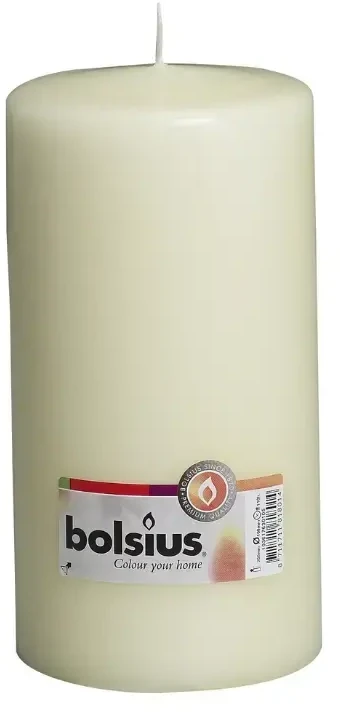 Žvakė, cilindrinė Bolsius ivory, 20 cm, ⌀9.8 cm