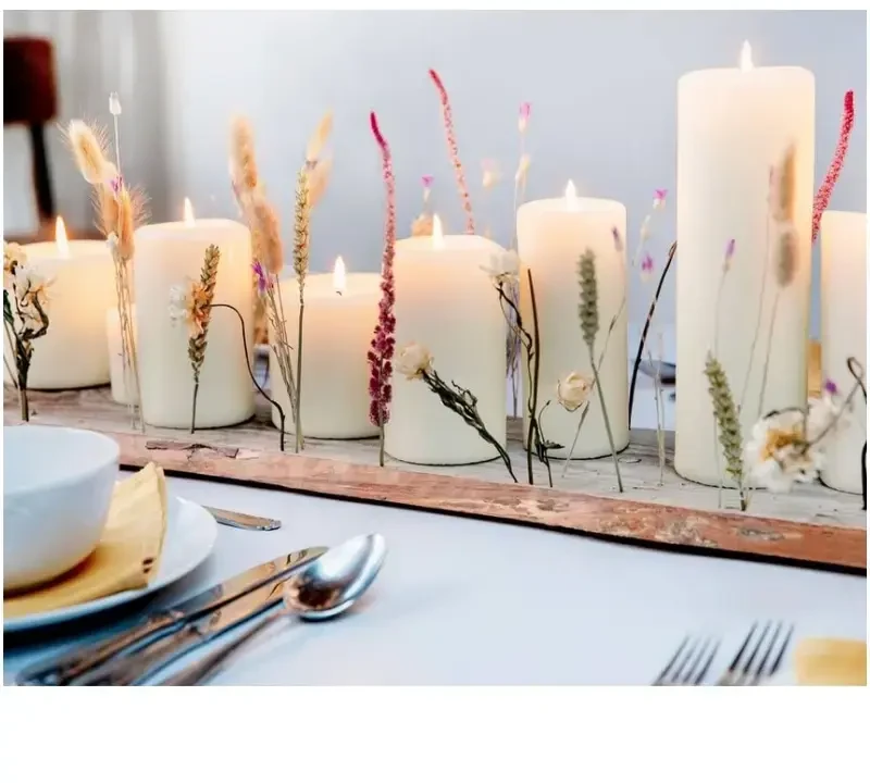Bolsius Advent Christmas Candles 4pcs 60x48mm Baltas