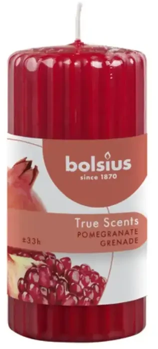 Bolsius Candle scented cylinder True Scents Ø120x58mm pomegranate