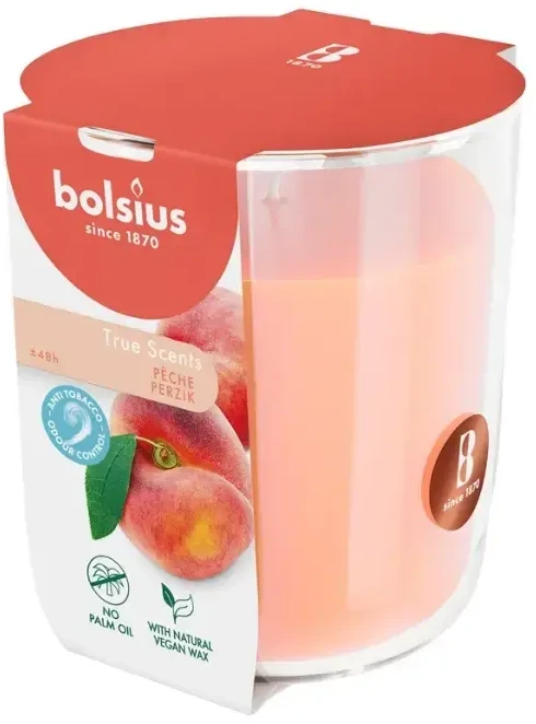 Bolsius „True Scents“ kvapioji žvakė 97 x 85 mm, persikų skonio