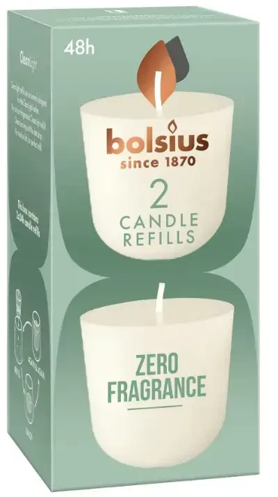 Bolsius CleanLight žvakių papildymas 2 vnt.