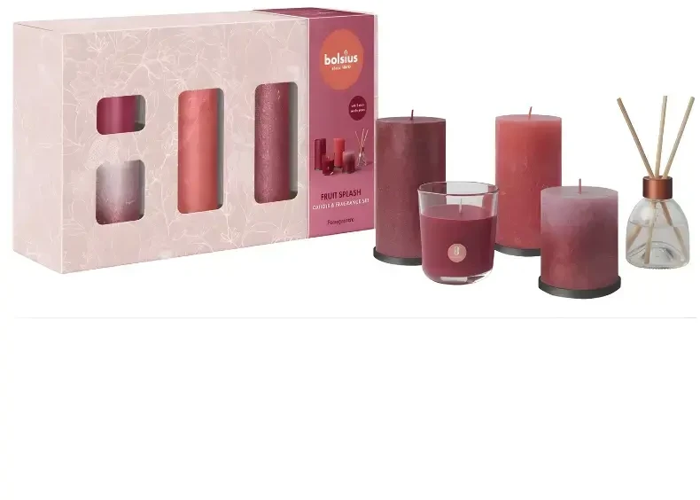 Bolsius Fruit Splash Gift Set Pomegranate