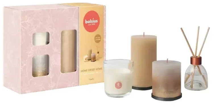 Bolsius Home Sweet Home Gift Set Vanilla