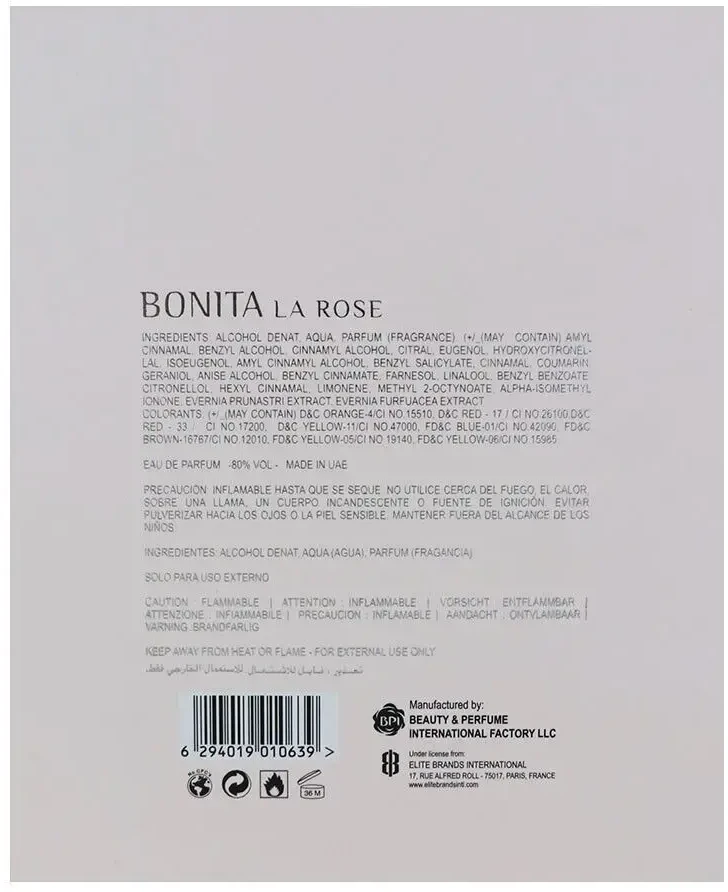 Le Falcone Bonita La Rose EDP parfumuotas vanduo moterims, 100 ml