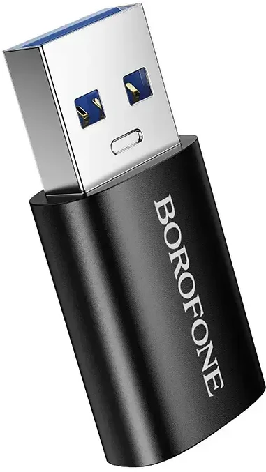 Borofone Adapteris BV26B – USB to Type C – juodos spalvos