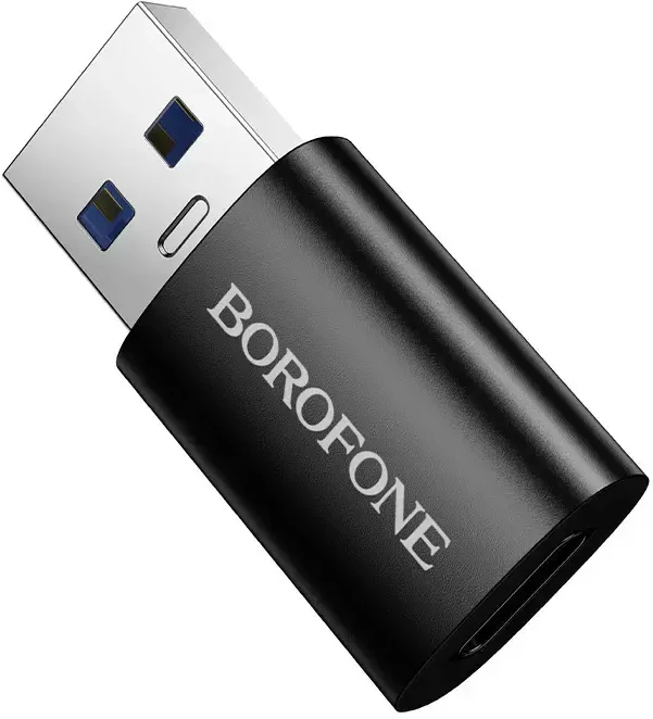 Borofone Adapteris BV26B – USB to Type C – juodos spalvos