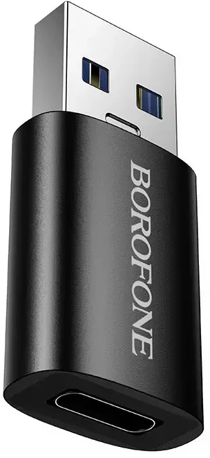 Borofone Adapteris BV26B – USB to Type C – juodos spalvos