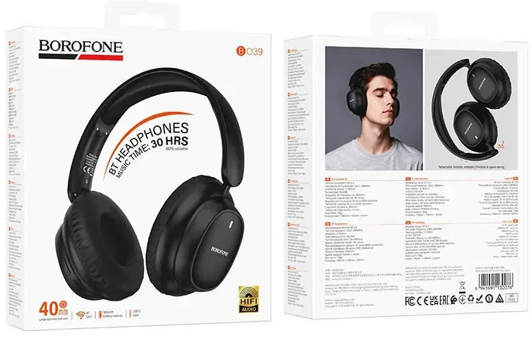 Borofone Ausinės BO39 Melotide bluetooth juodos