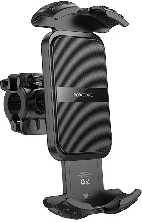 Borofone telefono laikiklis dviračiui/motociklui BH105 Crown juodos spalvos